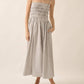 Promesa - Striped Smocked Midi Dress