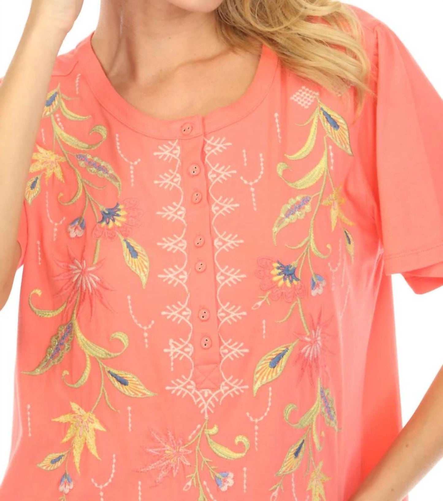 Johnny Was - CALISTA FLUTTER SLEEVE HENLEY DRESS