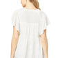 Entro - Flutter Sleeve Eyelet Top