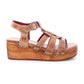 Bedstu - Women's Buckle Ankle Strap Wooden Wedge Sandal