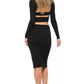Kendall + Kylie - Compact Overlap Pencil Skirt