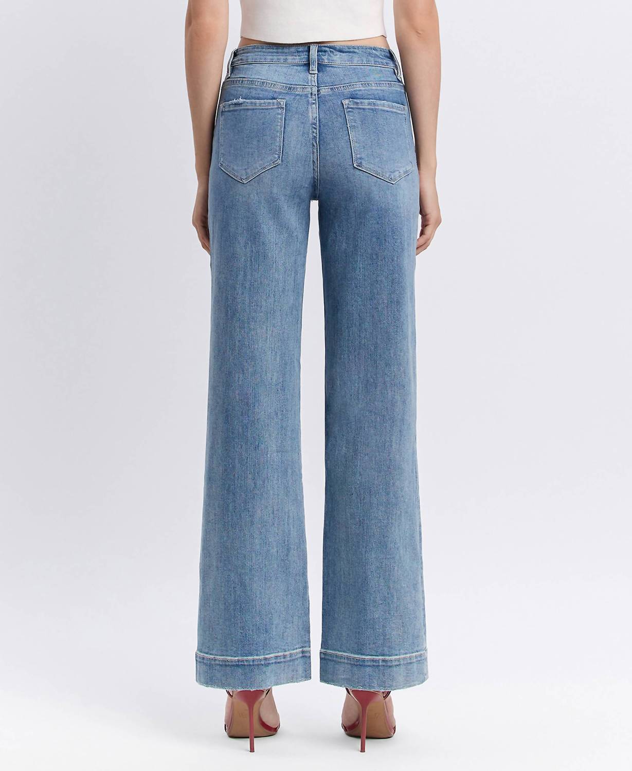 Flying Monkey - High Rise Wide Leg Jeans