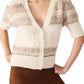 Steve Madden - Janae Stripe Short Sleeve Cardigan