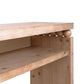 Modern Rustic Console Table – 59” Wood Entryway Table with Shelf & Decorative Bead Detail
