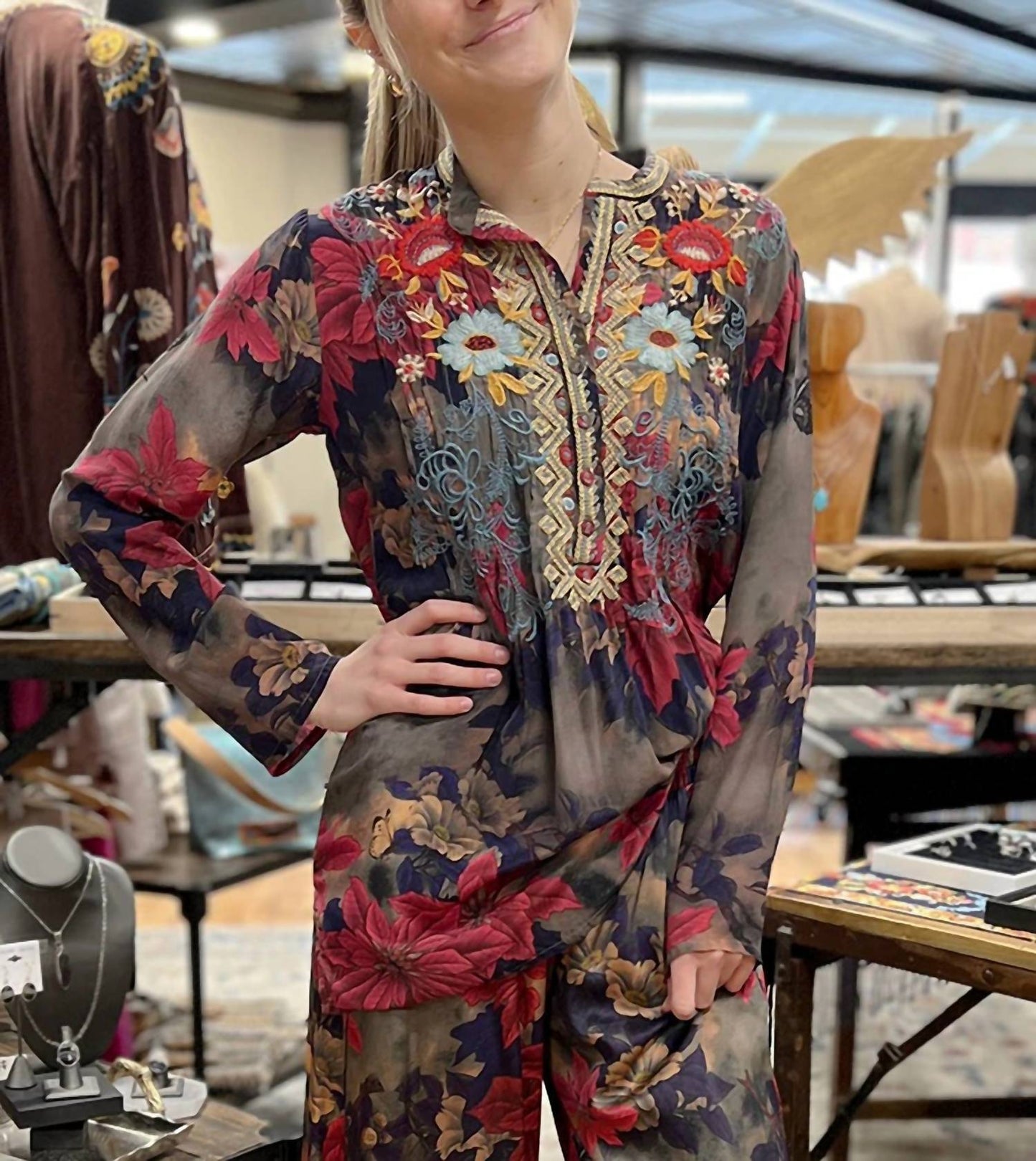 Johnny Was - Claret Nephele Tunic