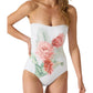 Tommy Bahama - Breezy Botanical Bandeau One-piece Swimsuit