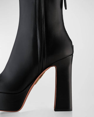 Aquazzura - Groove Leather Platform Bootie