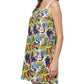 Fate - Linen Blend Scallop Edge Mini Dress
