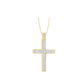 Aamiaa - Stan-p-1.2-3.3-14y Natural Diamond Cross Pendant