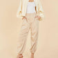 Dolce Cabo - Drawstring Ruched Knee Trousers