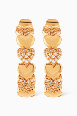 Crystal Haze - HABIBI HEART HOOP EARRINGS