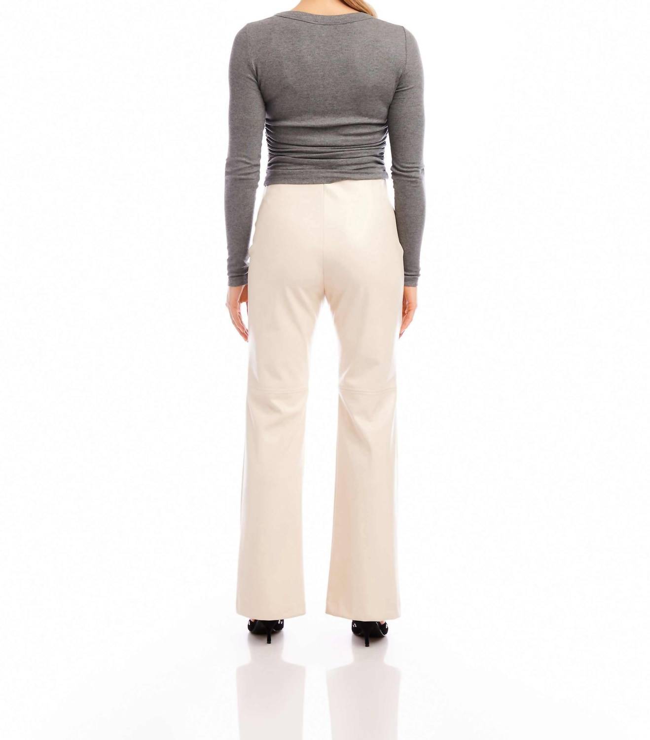 Fifteen Twenty - Finley Faux Leather Wide-leg Pants