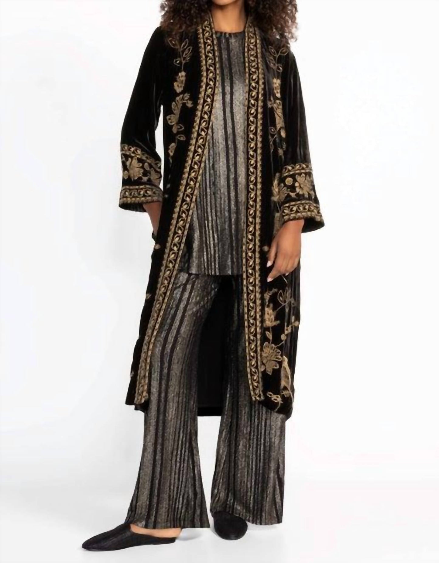 Johnny Was - VELVET KIMONO COAT NYOMI