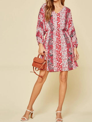 Andree By Unit - Multi Floral Dolman Sleeve Dress