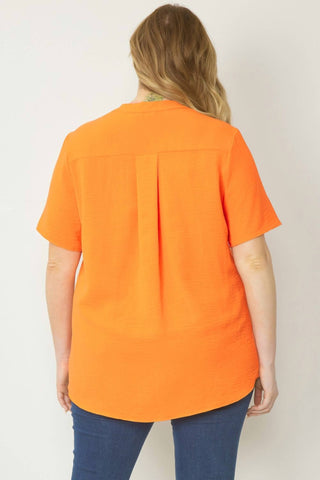 Entro - Short Sleeve V-neck Top