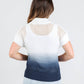 J. Society - Women's Mesh Ombre Zip Cap Sleeve Sweater