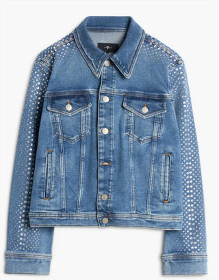 7 For All Mankind - Adi Rhinestone Trucker Jacket
