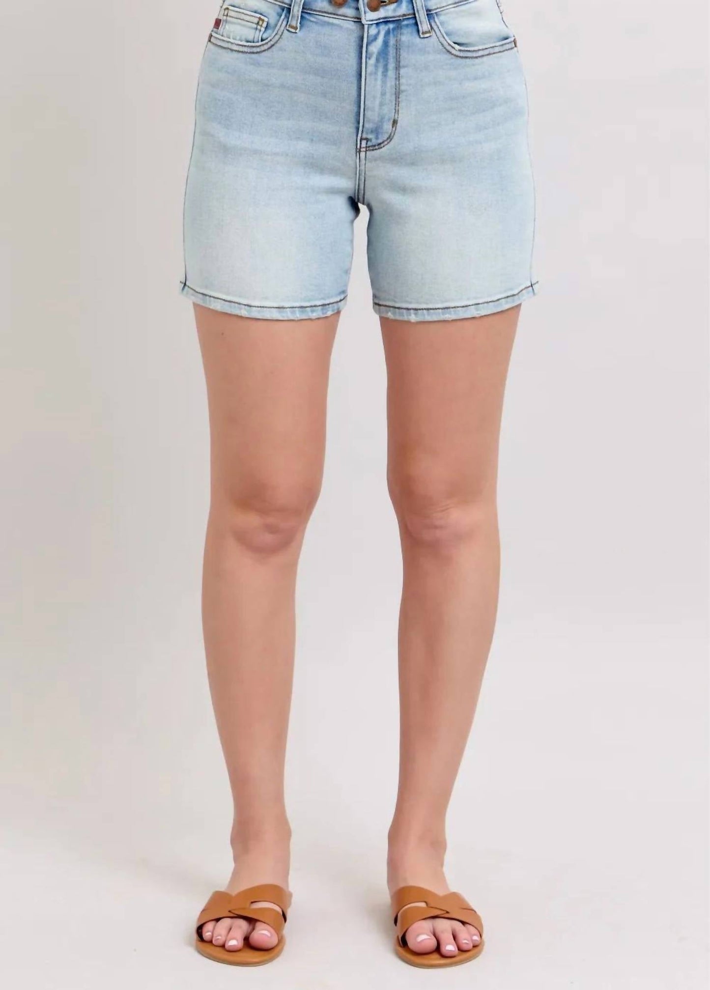 Judy Blue - High Waisted Double Button Denim Shorts