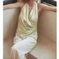 Fore Collection - V-neck Wrap Halter Neck Top