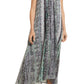 Chelsea28 Animal Print Double Scoop Chiffon Maxi Dress in Green Juniper Animal, Size Medium
