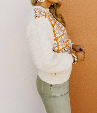 Bibi - Flora Crochet Sweater