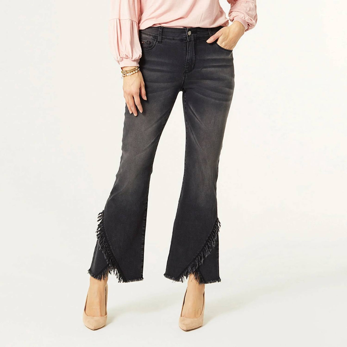 Coco + Carmen - OMG Zoey Zip Flare Leg Crossover Fringe Bottom