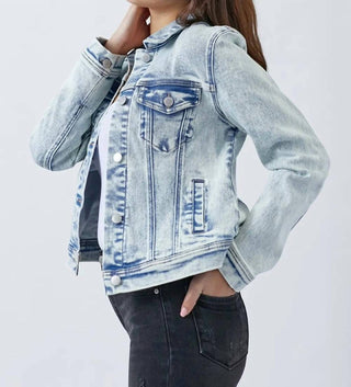 Trendsi - Risen Button Up Washed Denim Jacket