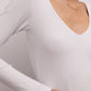 Z Supply - ADEN V-NECK RIB LONG SLEEVE TOP