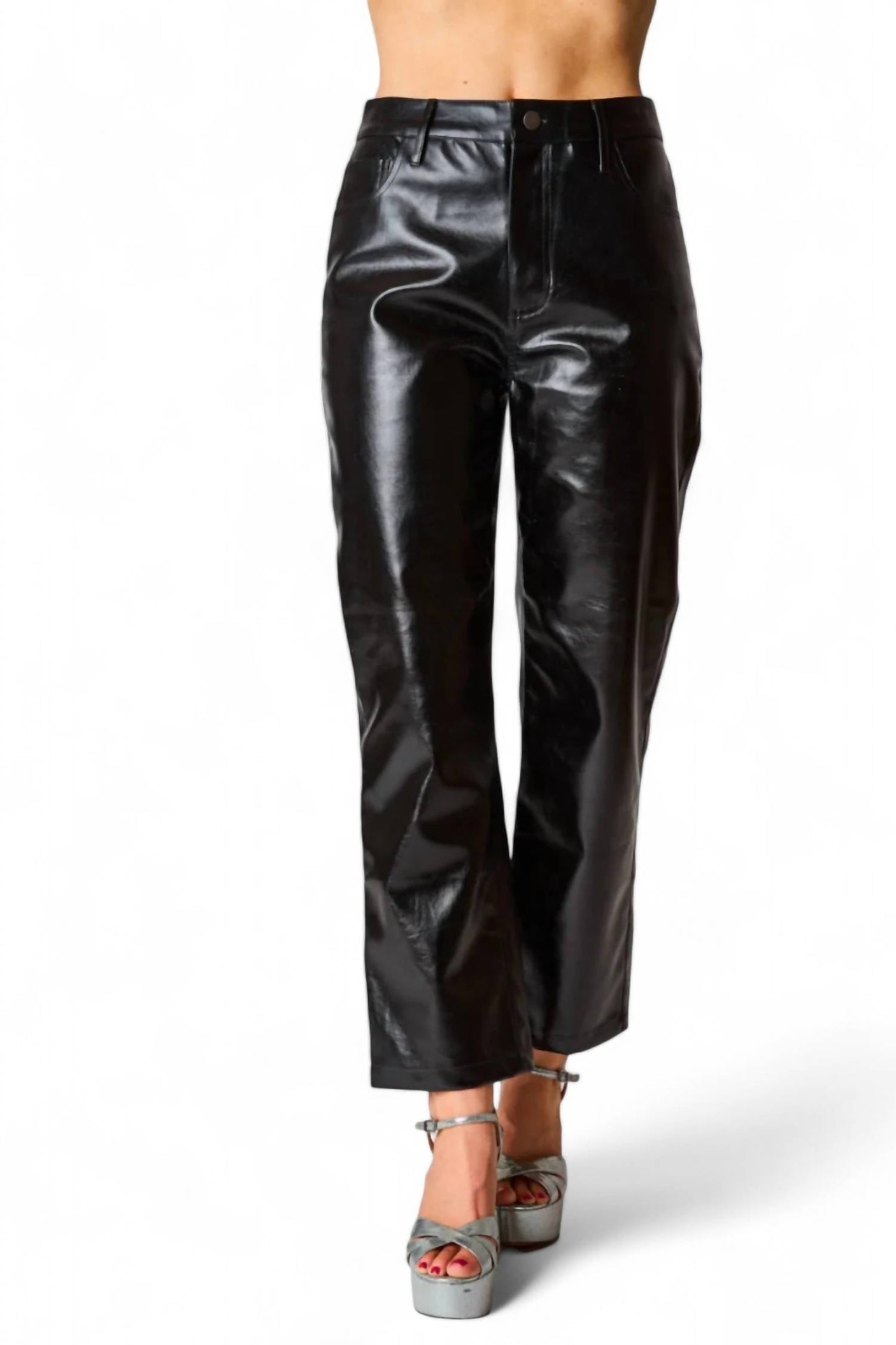 Buddylove - Travolta High-Rise Metallic Pants
