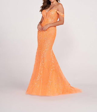 Ellie Wilde - Embroidered Lace Fit And Flare Prom Dress