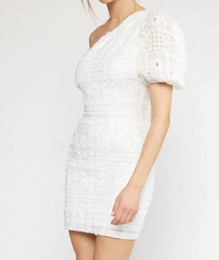 Entro - ONE SHOULDER EMBELLISHED DRESS
