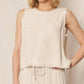 En Creme - Linen Frayed Edge Top