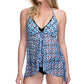Profile By Gottex - V-Neck Ruffle Flyaway Tankini Top