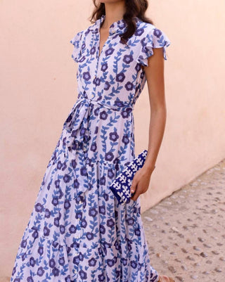 Oliphant - Ruffle Collar Button Maxi Dress