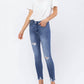 Judy Blue - Women's High Rise Destroyed Hem Skinny Denim Jeans