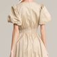 In The Beginning - bubble hem tie front mini dress