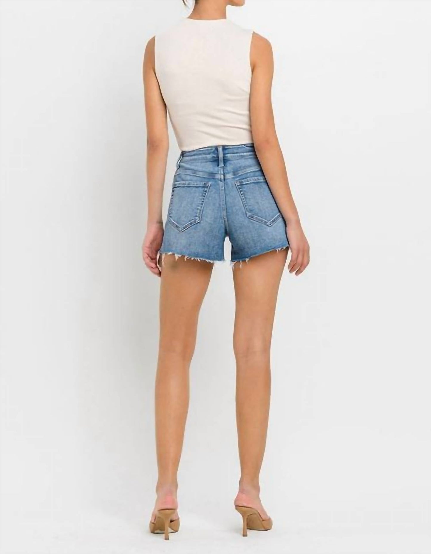 Vervet By Flying Monkey - High Rise Side Slit A Line Shorts