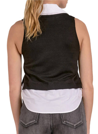 Elan - Daphne Sleeveless Layered Top