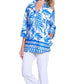 Multiples - Flounce Sleeve Print Jacket (Plus Size)