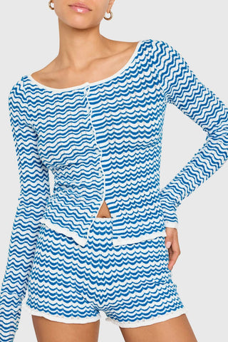 Amanda Uprichard - Breezy Long Sleeve Striped Cardigan