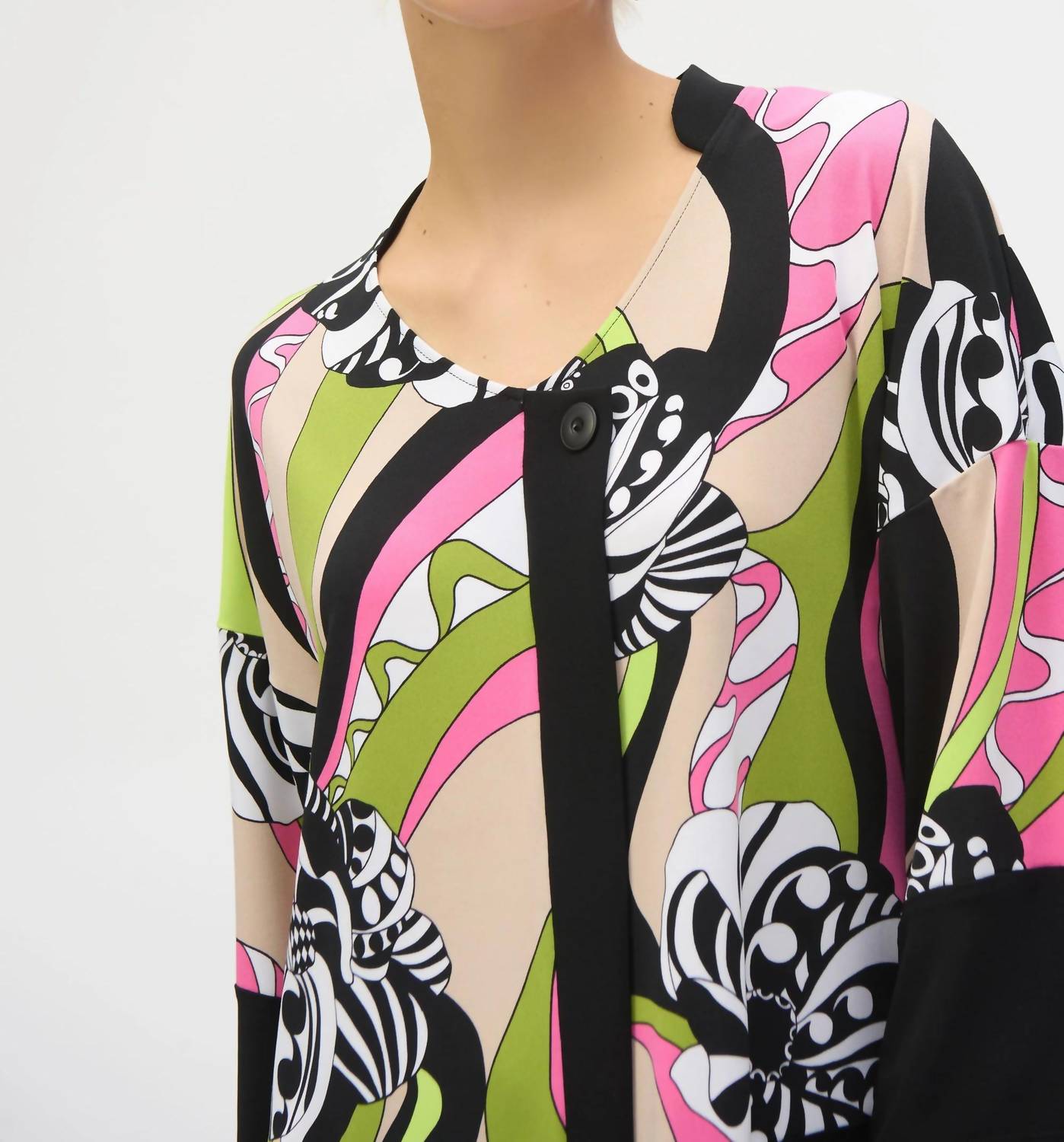Joseph Ribkoff - Retro Quarter Sleeve Tunic Top
