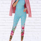 Calypso - Daniela Sienna Print Stretch Knit Leggings
