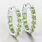 3.40 Carat Genuine Peridot .925 Sterling Silver Earrings
