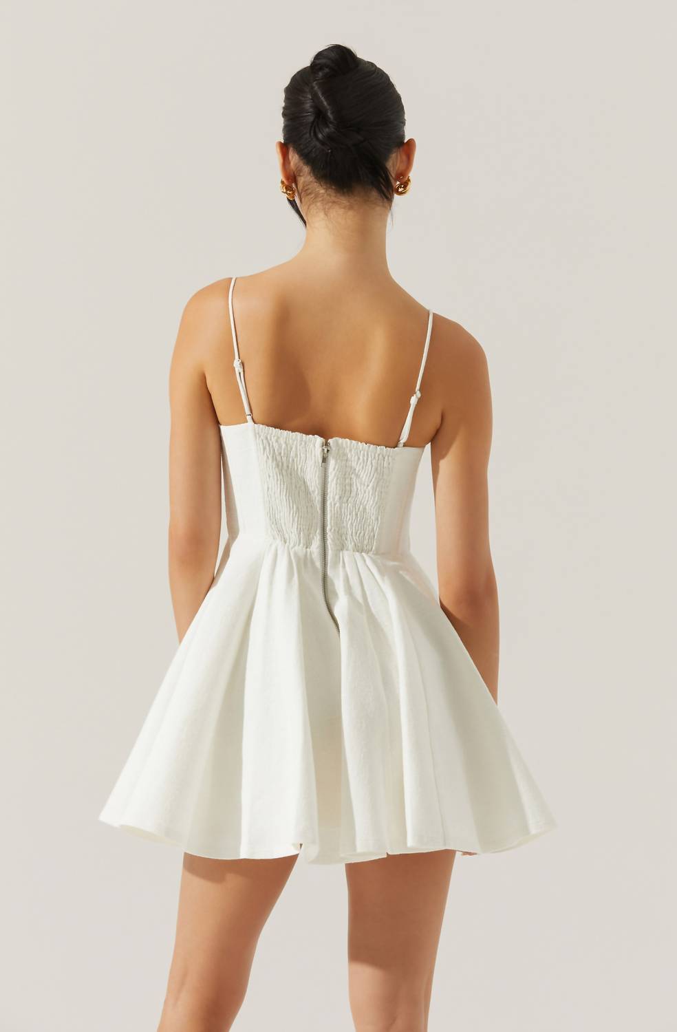 Astr - Women's Strappy Sweetheart Neckline Mini Dress