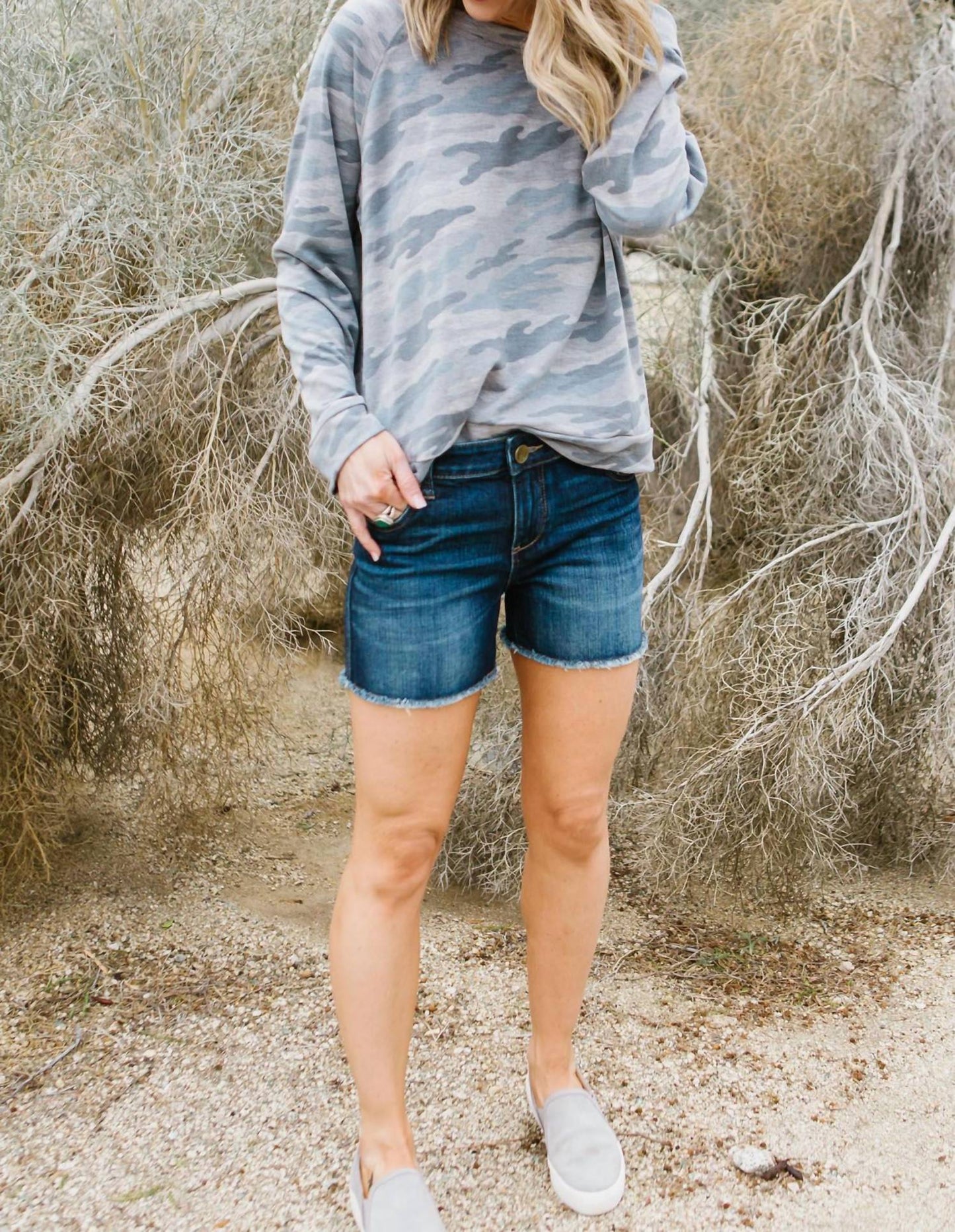 Elan - Lace-up Back Sweatshirt