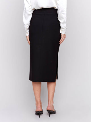 Charlie B - Knee-length Skirt With Side Slits And Pockets