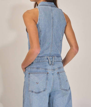 Bucketlist - Collared Wide Leg Jumpsuit