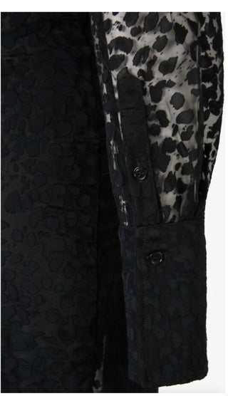 Alexander Mcqueen - Leopard Devore' Jersey Day Dress