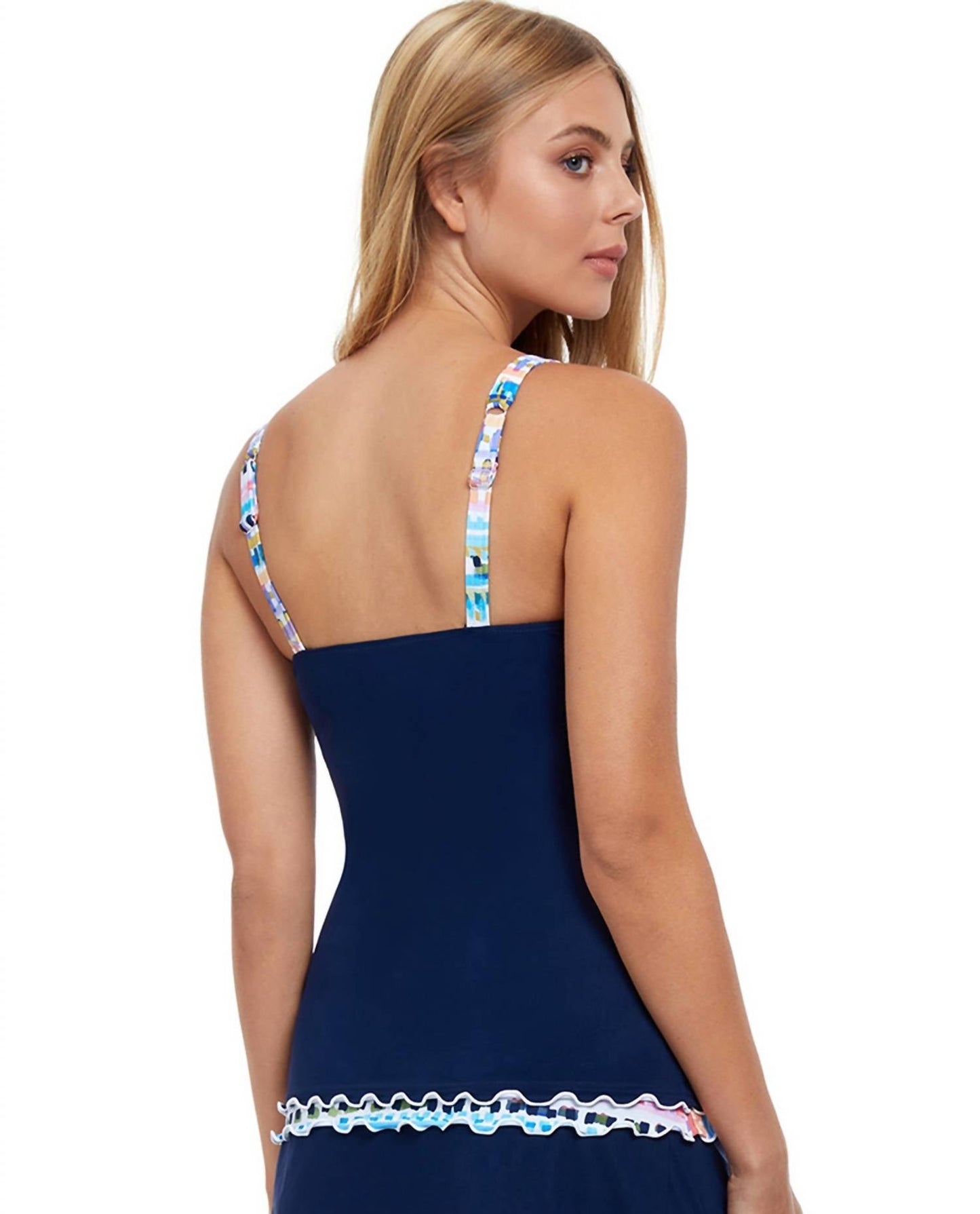 Profile By Gottex - D-Cup Scoop Neck Shirred Underwire Tankini Top