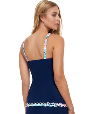 Profile By Gottex - D-Cup Scoop Neck Shirred Underwire Tankini Top